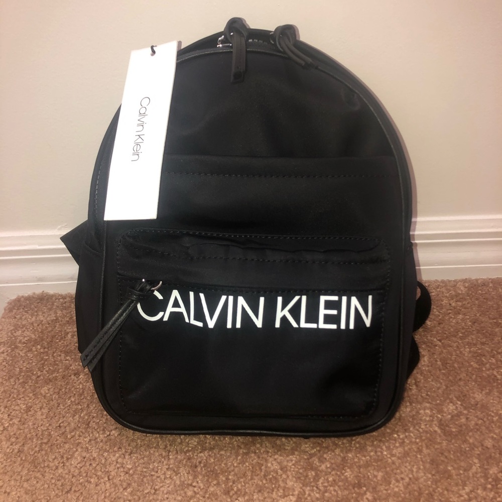 Calvin Klein nylon small backpack black
